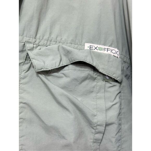 NWOT Exofficio BugsAway Army Green Long-Sleeve Button Up UPF 50 Shirt Men's 2XL - Picture 4 of 11